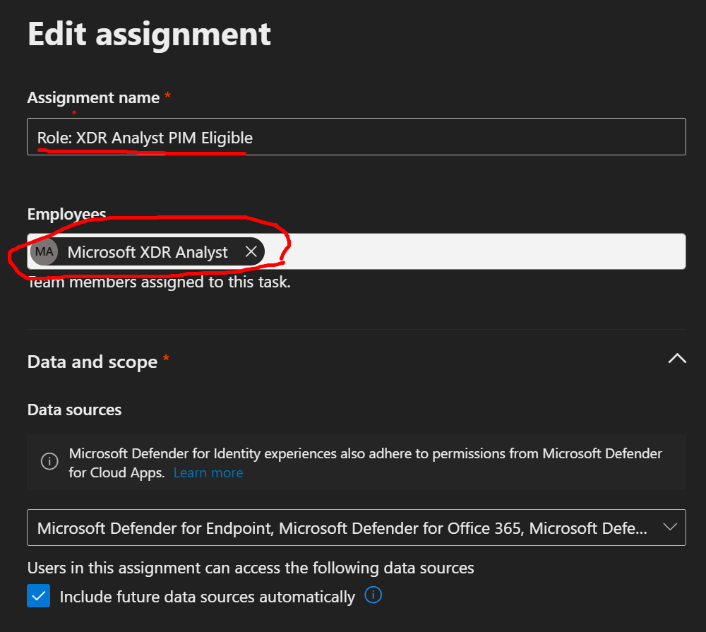 PIM role assignment